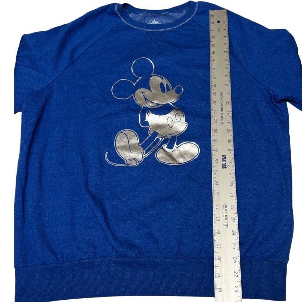 Disney World Wishes Sweatshirt Mickey Mouse Foil Jersey Ears Lounge - Picture 2 of 11